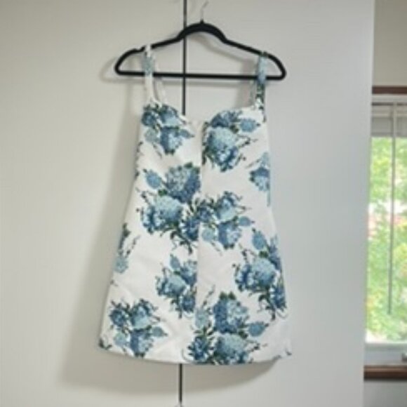 Emilia Wickstead Theoni Dress Blue Hydrangea - Picture 4 of 5